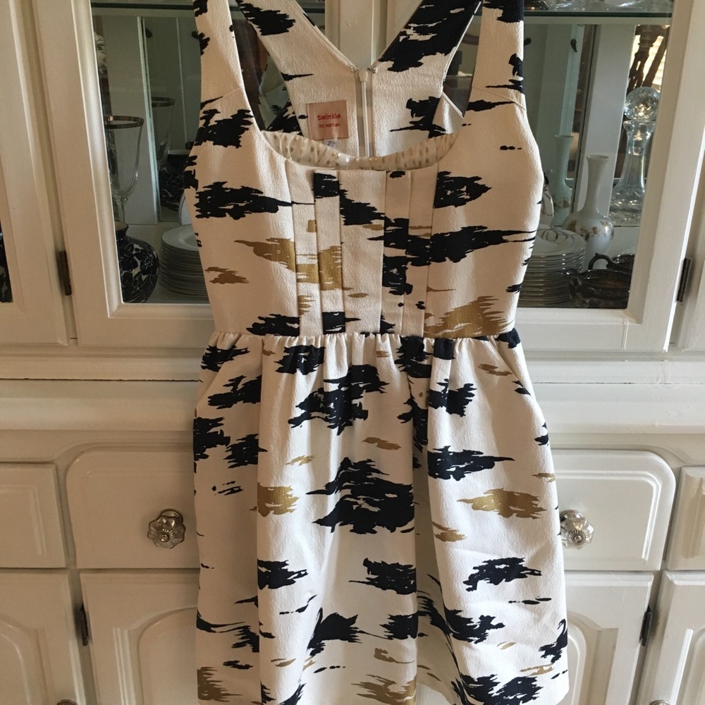 Anthropologie silk swan dress